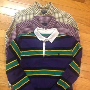 3 EUC Ralph Lauren boys shirts